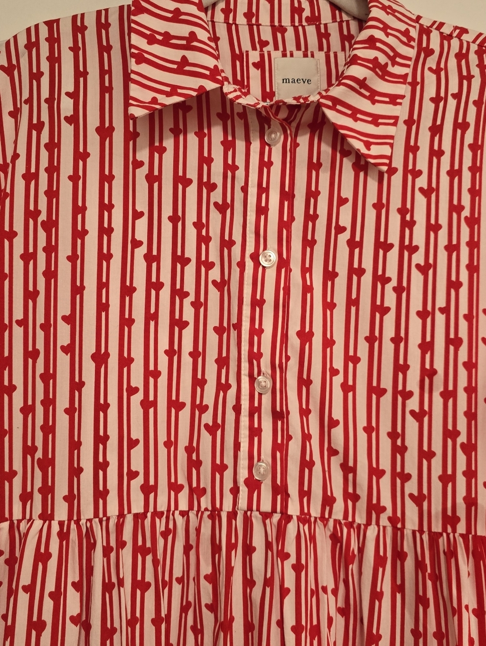 ANTHROPOLOGY X MAEVE The Bettina Tiered Mini Shirt Dress - Picture 5 of 9